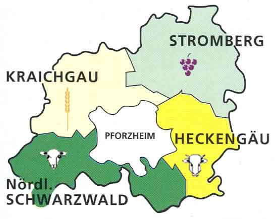 Karte vom Enzkreis